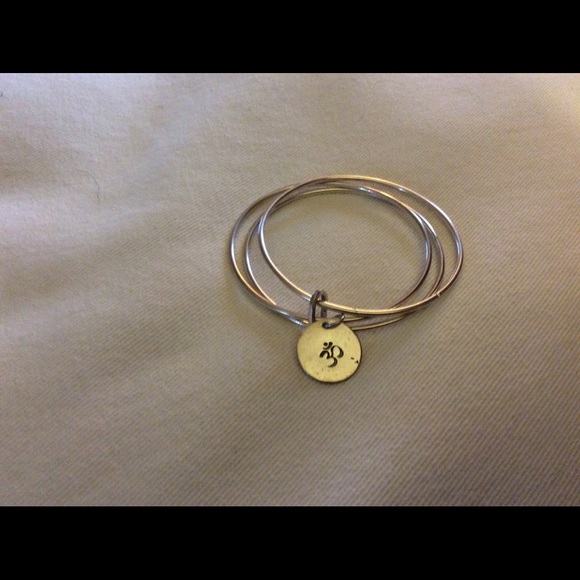 3 connected sterling silver bangles - Picture 1 of 4